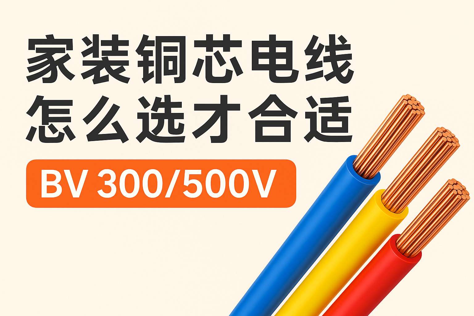 家装铜芯电线怎么选才合适 BV 300/500V ？？？？？？？？