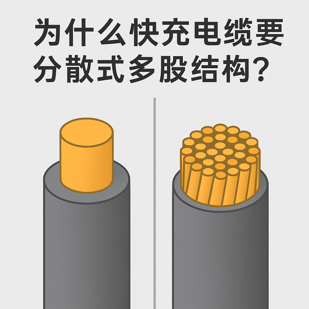 为什么快充电缆要接纳疏散式多股结构？？？？？？焦点缘故原由着实有 5 个